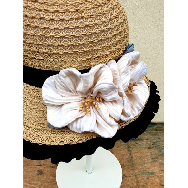 Grevi vasarinė šiaudinė skrybėlė